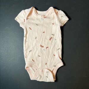 4/$12 💥♻ Carter's Pink Infant Dragonfly Pattern Bodysuit Onesie | 3m | 4386